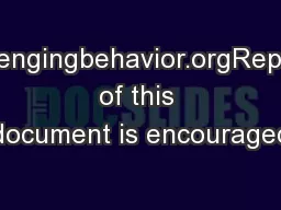 www.challengingbehavior.orgReproduction of this document is encouraged