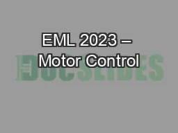 EML 2023 – Motor Control