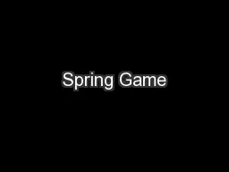 Spring Game