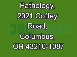 Plant Pathology, 2021 Coffey Road, Columbus, OH 43210-1087