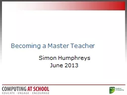 Becoming a Master Teacher
