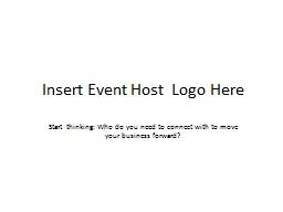 Insert Event Host  Logo Here