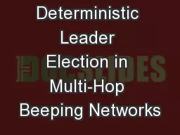 Deterministic Leader Election in Multi-Hop Beeping Networks