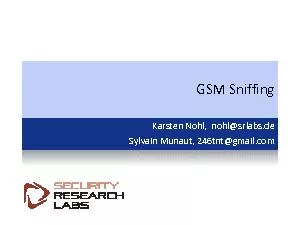 GSM Sniffing