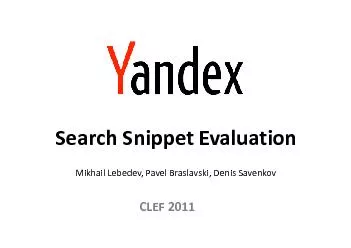 SearchSnippetEvaluation