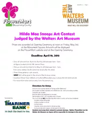 Hilda Mae Snoops Art Contest