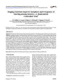 Published Online May 2013 (http://www.scirp.org/journal/ijohns)