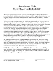 Snowbound ClubCONTRACT AGREEMENT The rental agreement rules are to ass