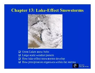 Chapter Chapter 13: Lake-Effect SnowstormsEffect Snowstorms
