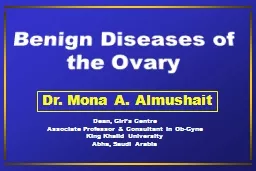Benign Diseases of the Ovary