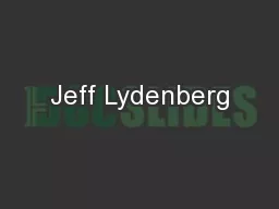 Jeff Lydenberg