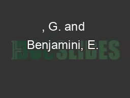 , G. and Benjamini, E. ⠀2003⤀