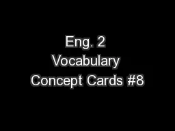 Eng. 2 Vocabulary Concept Cards #8