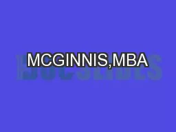 MCGINNIS,MBA