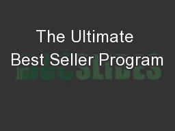 The Ultimate Best Seller Program