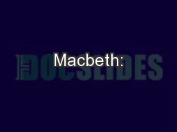 Macbeth: