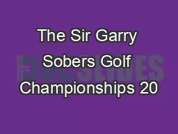 The Sir Garry Sobers Golf Championships 20