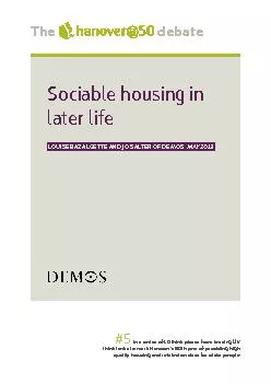 Sociable housing in