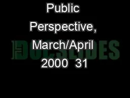 Public Perspective, March/April 2000  31