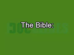The Bible: