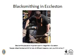 Blacksmithing in Eccleston