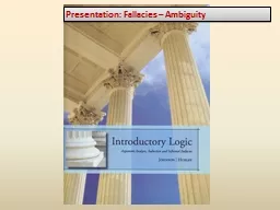 Presentation: Fallacies – Ambiguity