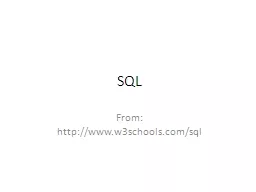 SQL From: http://www.w3schools.com/sql