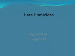Hate Homicides