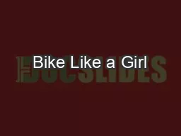 Bike Like a Girl