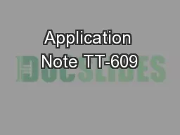 Application Note TT-609