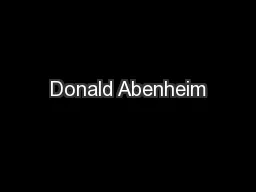Donald Abenheim
