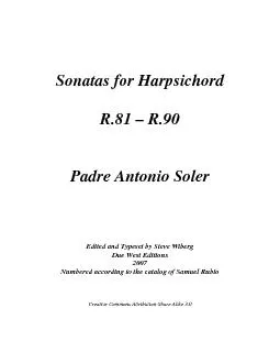 PrestissimoSonata No. 81 In G minorPadre Antonio Soler
