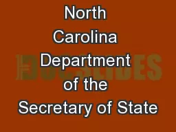 North Carolina Department of the Secretary of State