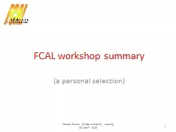 FCAL workshop summary