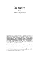 SolitudesOther Early Poems Luis Ingelmo, born in Palencia and raised i