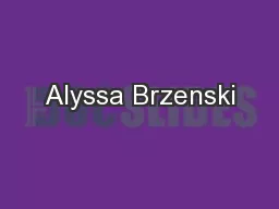 Alyssa Brzenski