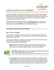 HOW TO SOLVE DAILY LIFE PROBLEMS Everyone has problems in their life.