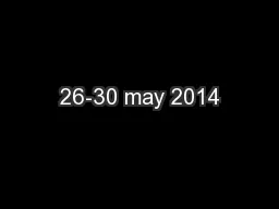 26-30 may 2014