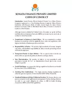 SONATA FINANCE PRIVATE LIMITED