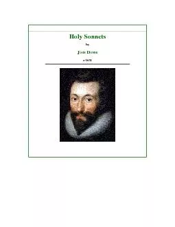 holy sonnets by john donne a 1631