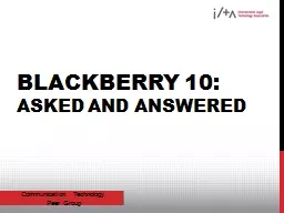 Blackberry 10: