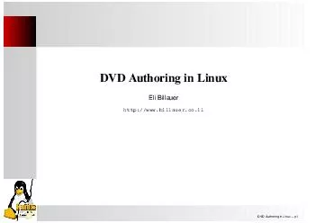 VD uthoring in Linux Eli Billauer httpwww