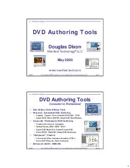 Page  DVD Authoring Tools  Copyright  Douglas Dixon Al