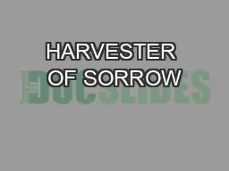 HARVESTER OF SORROW