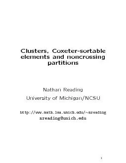 Clusters,Coxeter-sortableelementsandnoncrossingpartitionsNathanReading