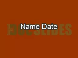 Name Date