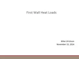 First Wall Heat Loads