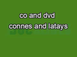 co and dvd connes and latays