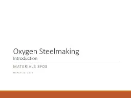 Oxygen Steelmaking