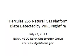 Hercules 265 Natural Gas Platform Blaze Detected by VIIRS